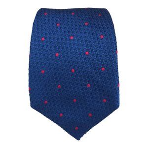 CHARLES TYRWHITT Blue Polka Dot Silk Slim Tie ENGLAND 62"/ 2.7" EC